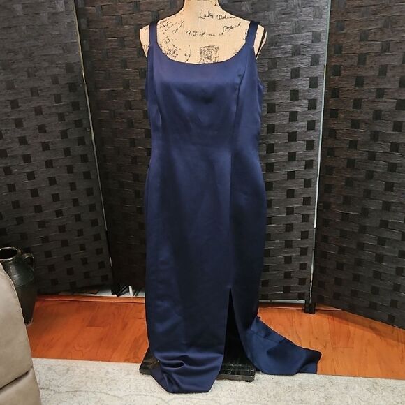 Alex Evenings Navy Blue Women's Maxi Dress Size 18 - Picture 2 of 13